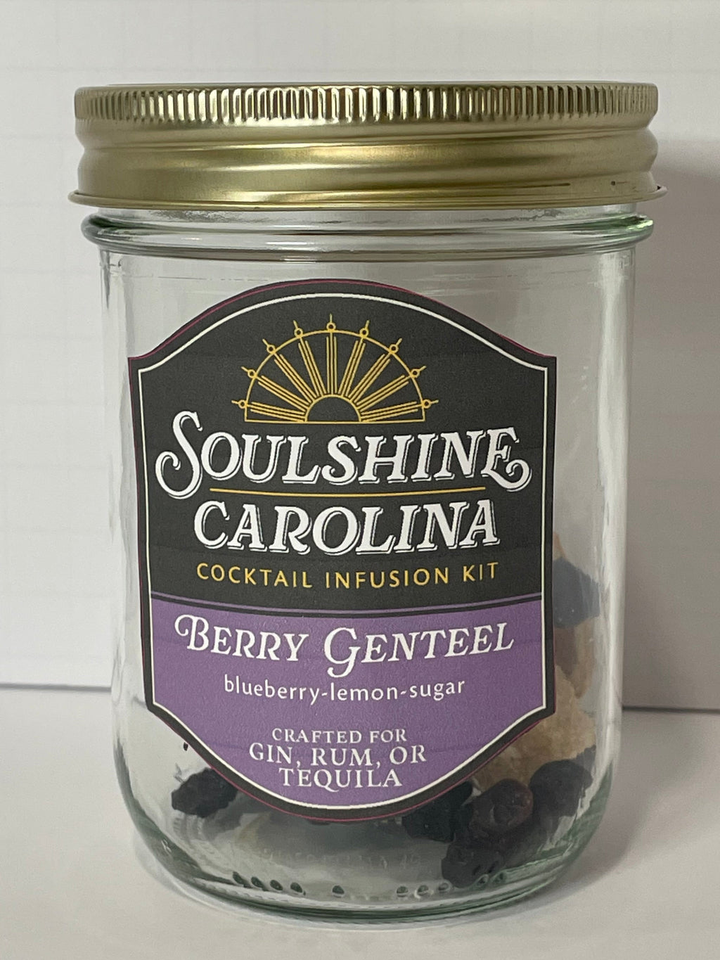 Berry Genteel cocktail infusion kit - Blueberry + Lemon + Demerara Sugar