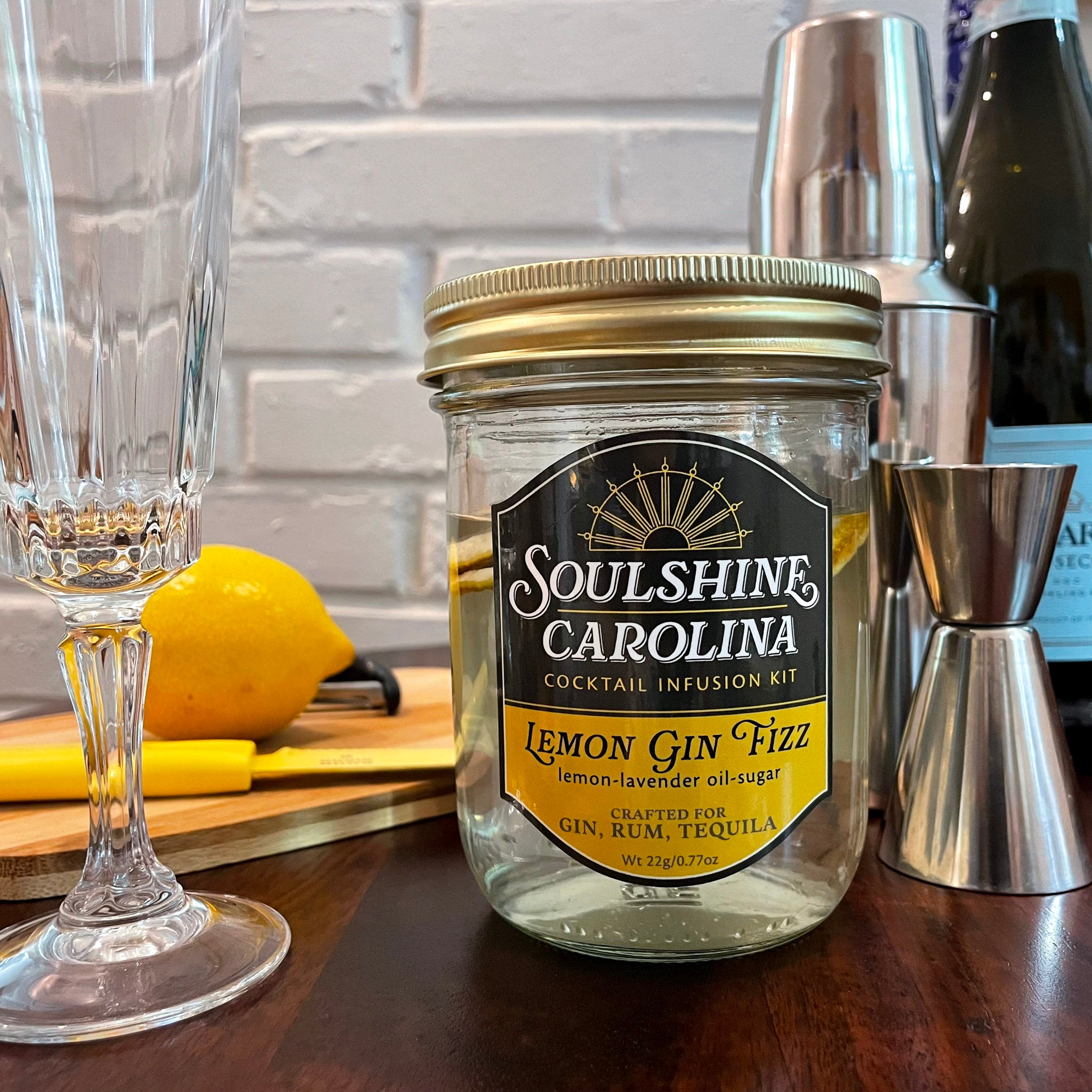 Lemon Gin Fizz infusion kit - Lemon + Lavender