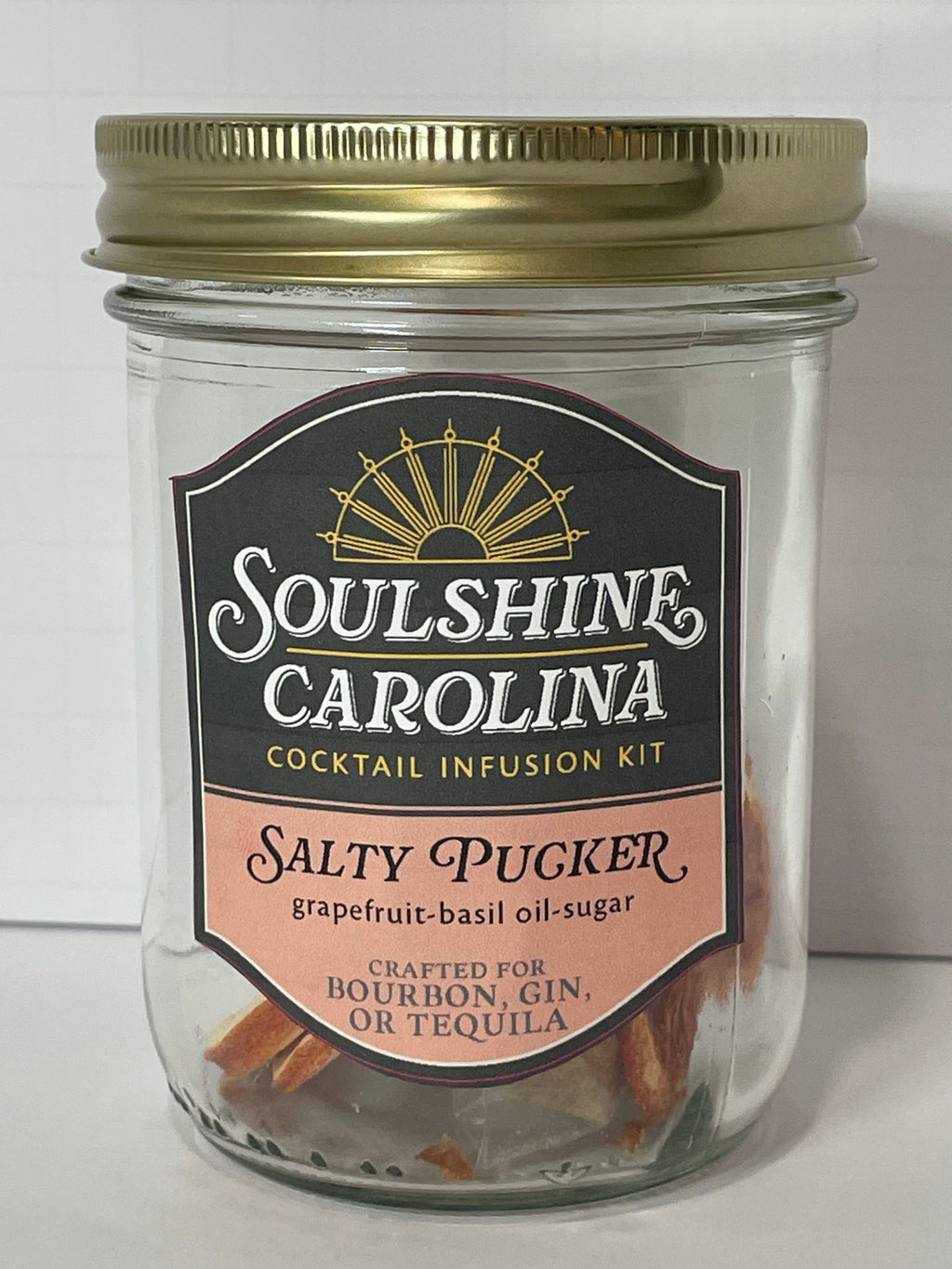 Salty Pucker cocktail infusion kit - Grapefruit + Basil Oil + Demerara Sugar