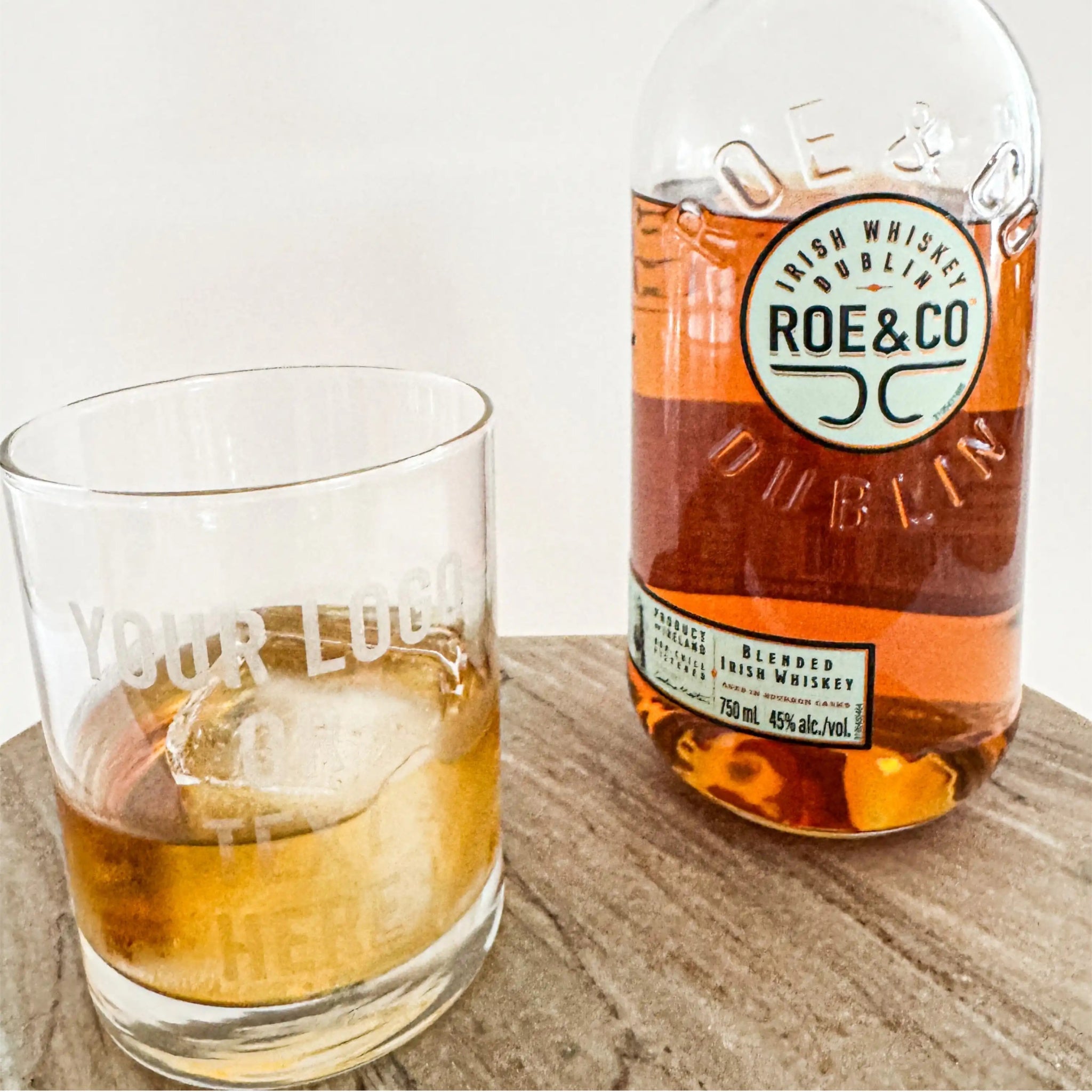 Personalized Laser Engraved Rocks Glass | 13 oz Custom Whiskey Glass